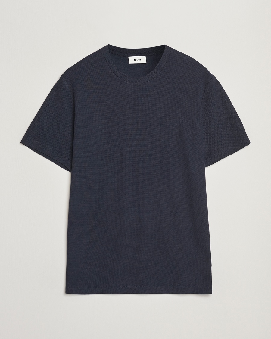 NN07 Clive Crew Neck T-Shirt Navy Blue – Blau