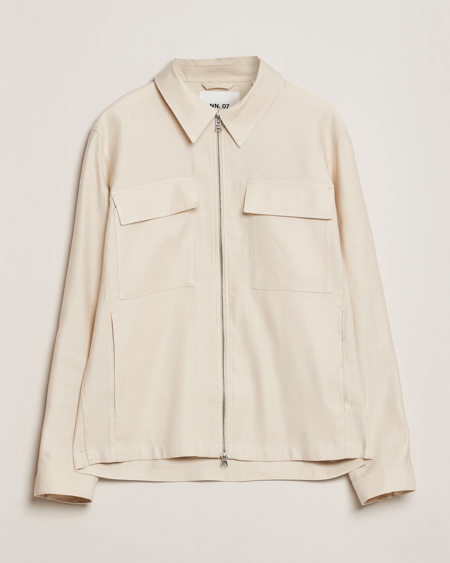 Herren | Kleidung | NN07 | Alban Cotton/Linen Overshirt Ivory