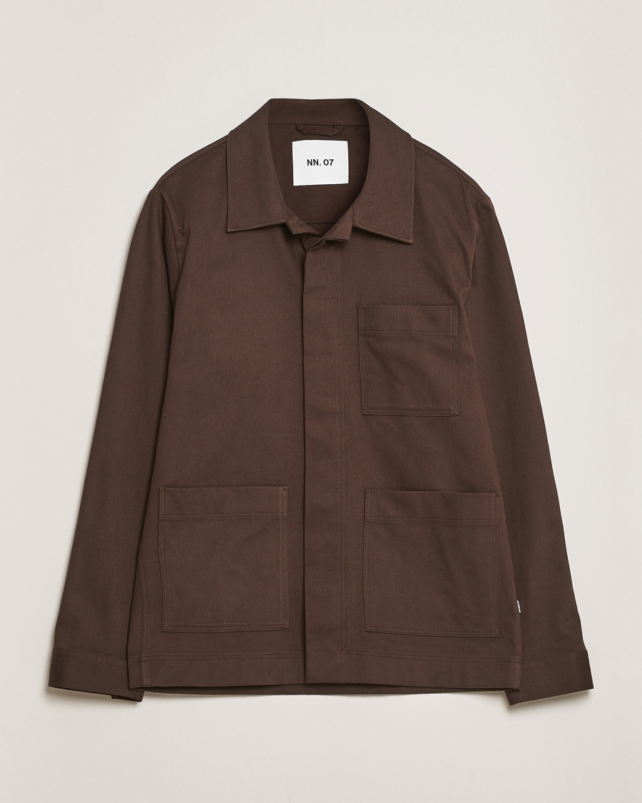 Herren | Hemden | NN07 | Olav Pocket Overshirt Demitasse Brown