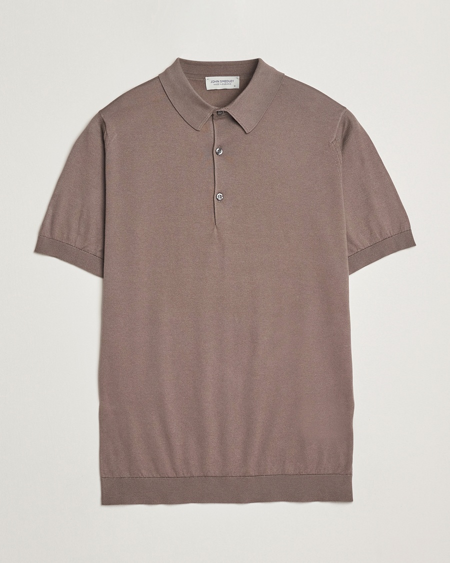 Herren | Treue-Rabatt für Stammkunden | John Smedley | Adrian Slim Fit Sea Island Polo Beige Musk