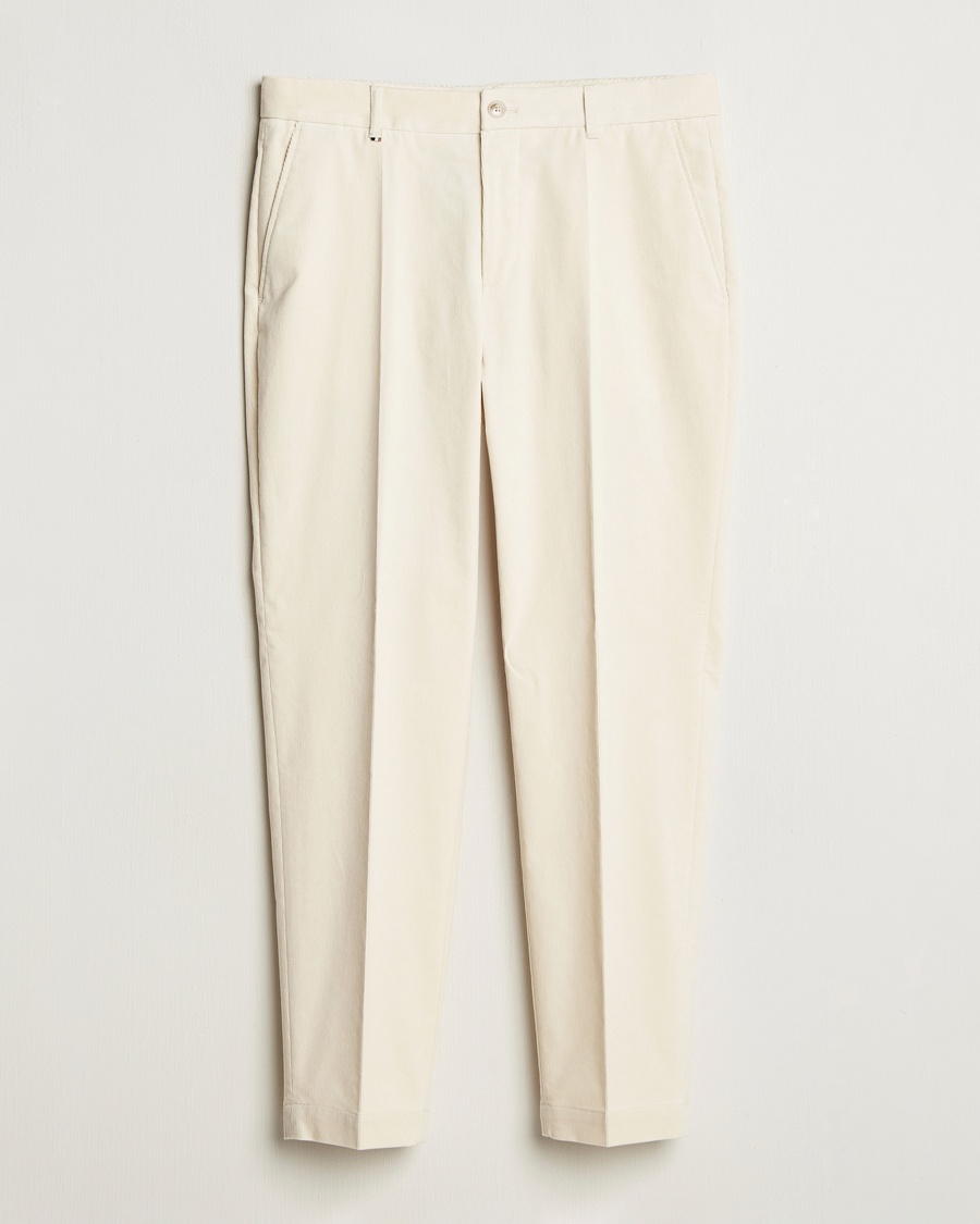 Herren | Cordhosen | BOSS BLACK | Perin Spring Cord Trousers Open White