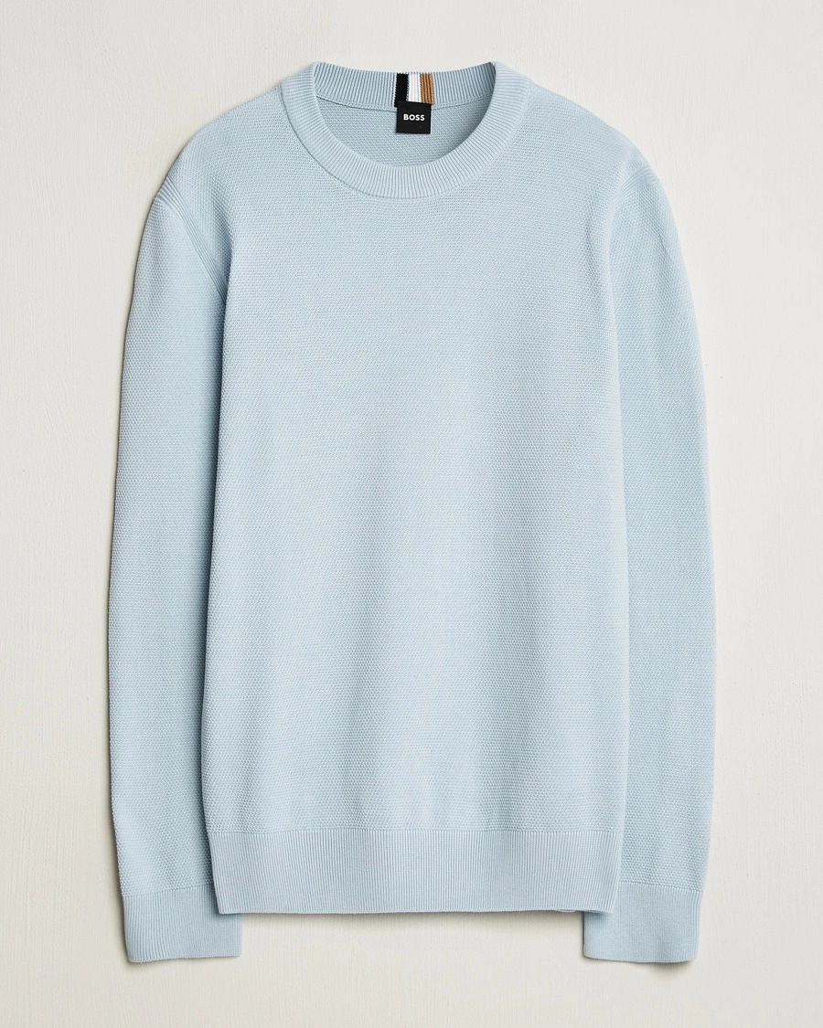 Herren | Kleidung | BOSS BLACK | Ecaio Knitted Sweater Light Blue