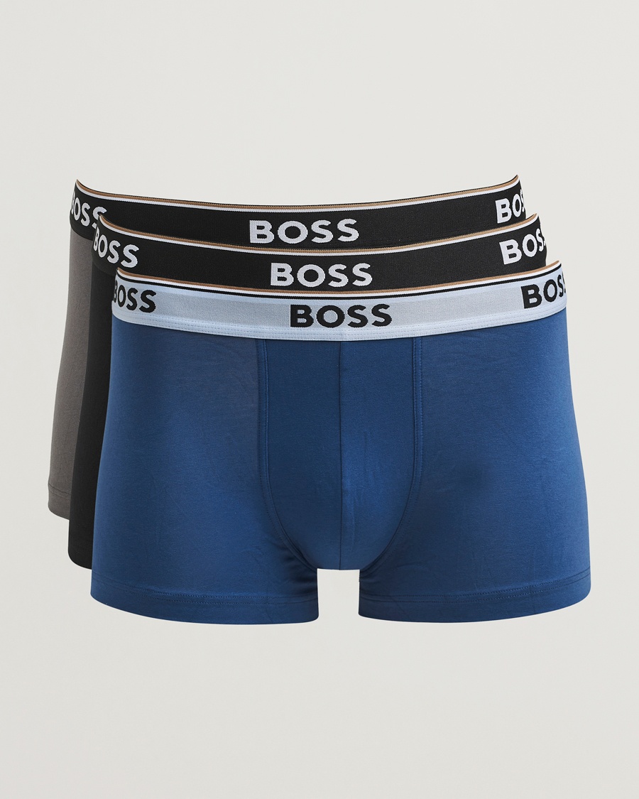 Herren | Trunks | BOSS BLACK | 3-Pack Trunk Blue/Grey/Black
