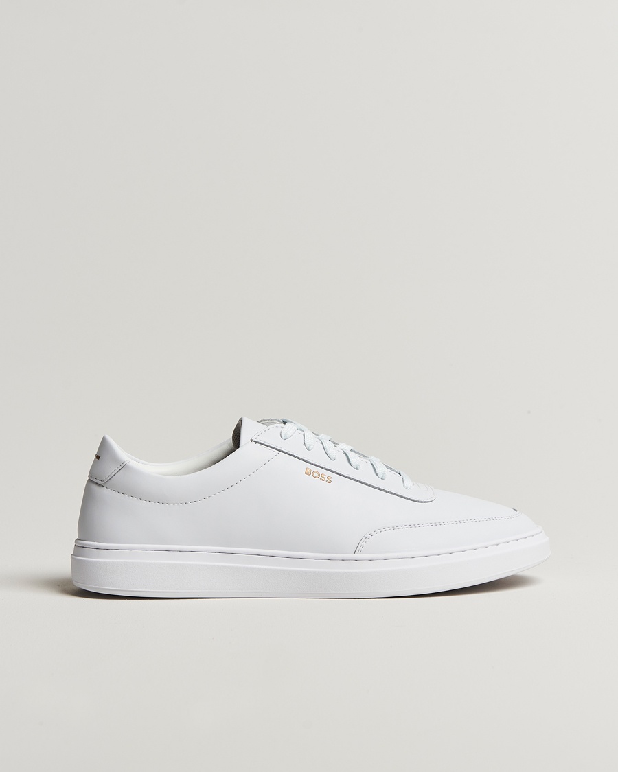 Herren | BOSS BLACK | BOSS BLACK | Kieran Leather Sneaker White