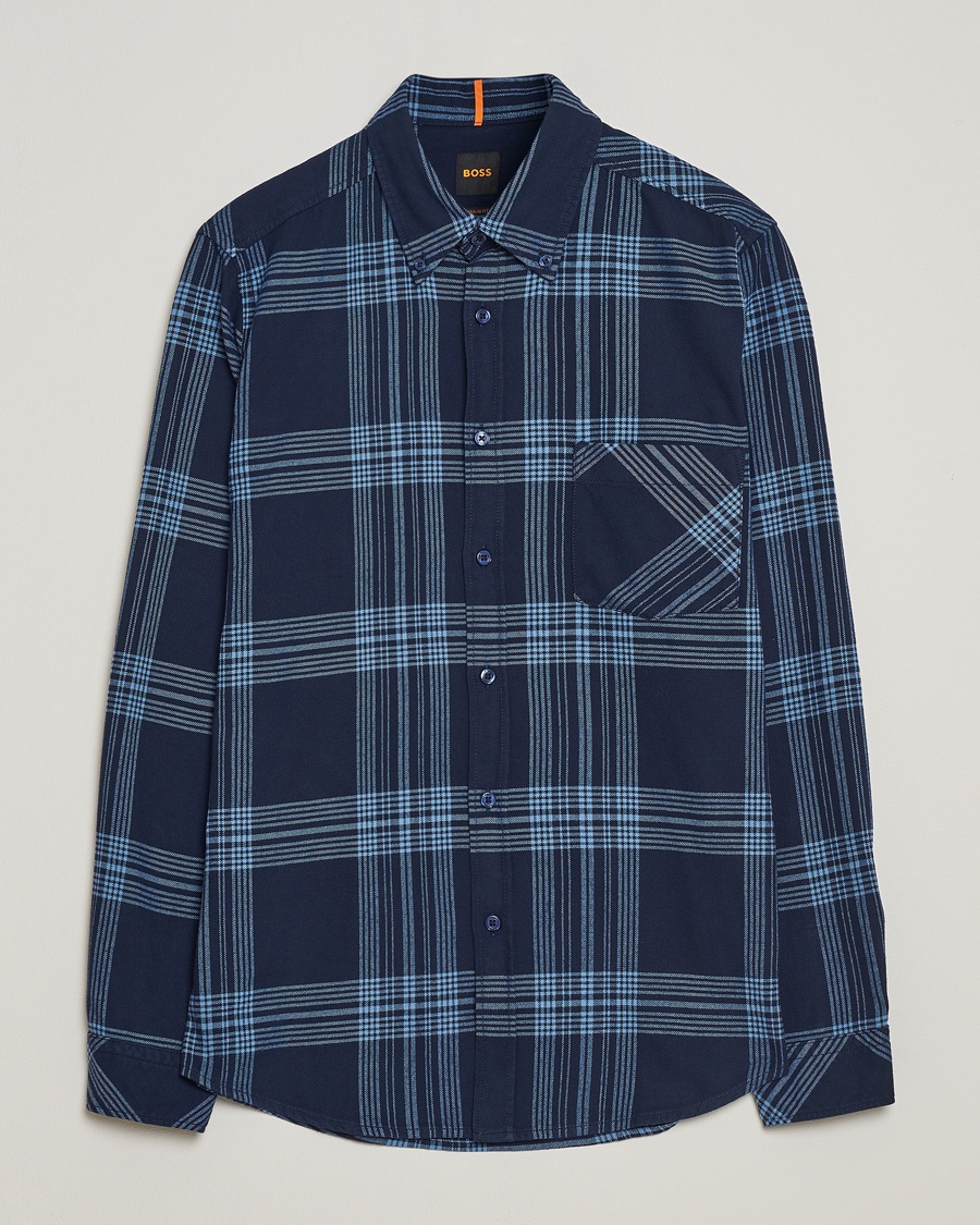 Herren | Freizeithemden | BOSS ORANGE | Rickert Checked Shirt Dark Blue