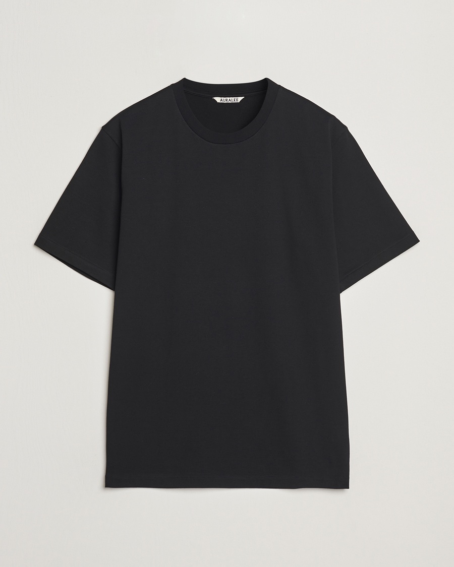 Auralee Luster Plating T-Shirt Black – Schwarz