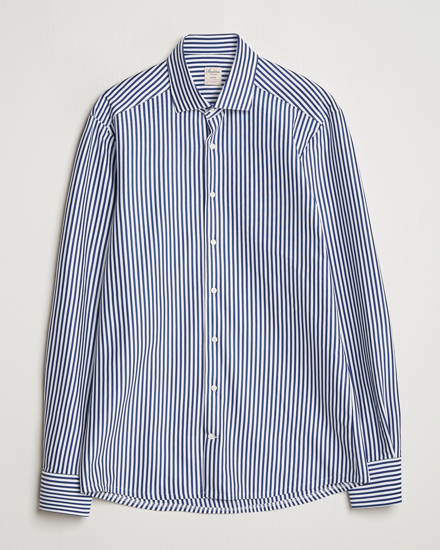 Stenströms Striped Jersey Shirt Navy - Blau - Freizeithemd - Grösse: S