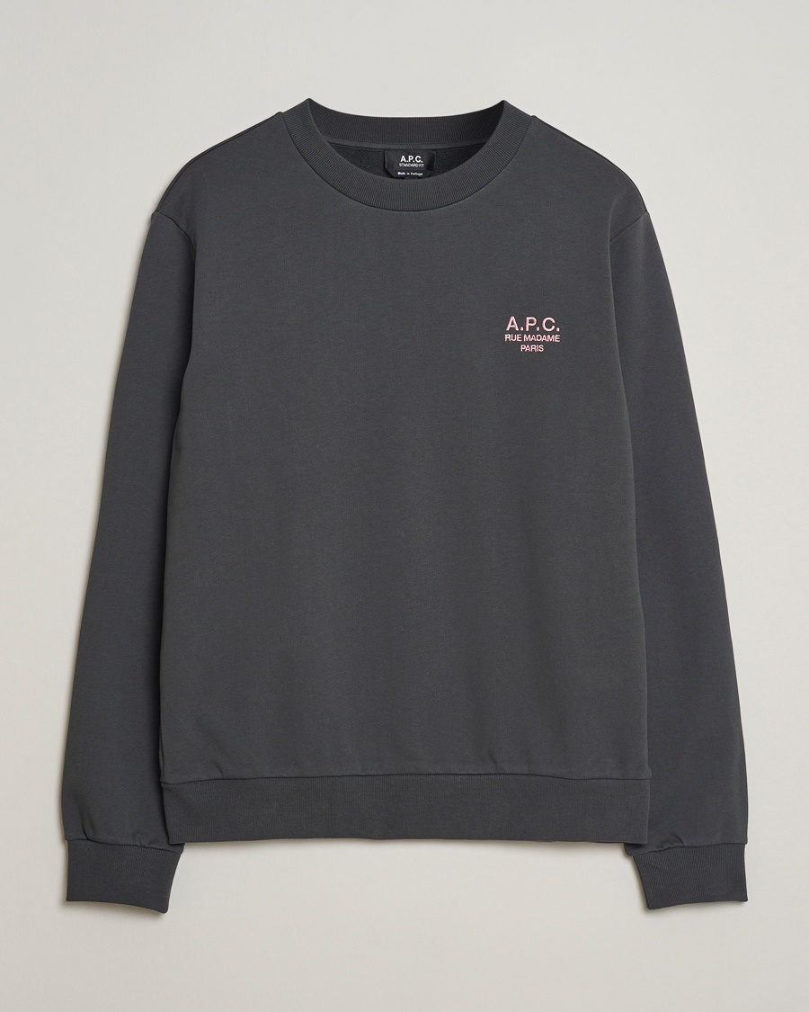 Herren | Graue Sweatshirts | A.P.C. | Rue Madame Sweatshirt Anthracite