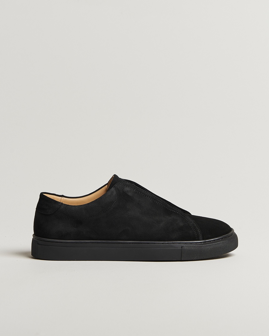 Herren | Schwarze Sneakers | Myrqvist | Alnö Sneakers Black Suede