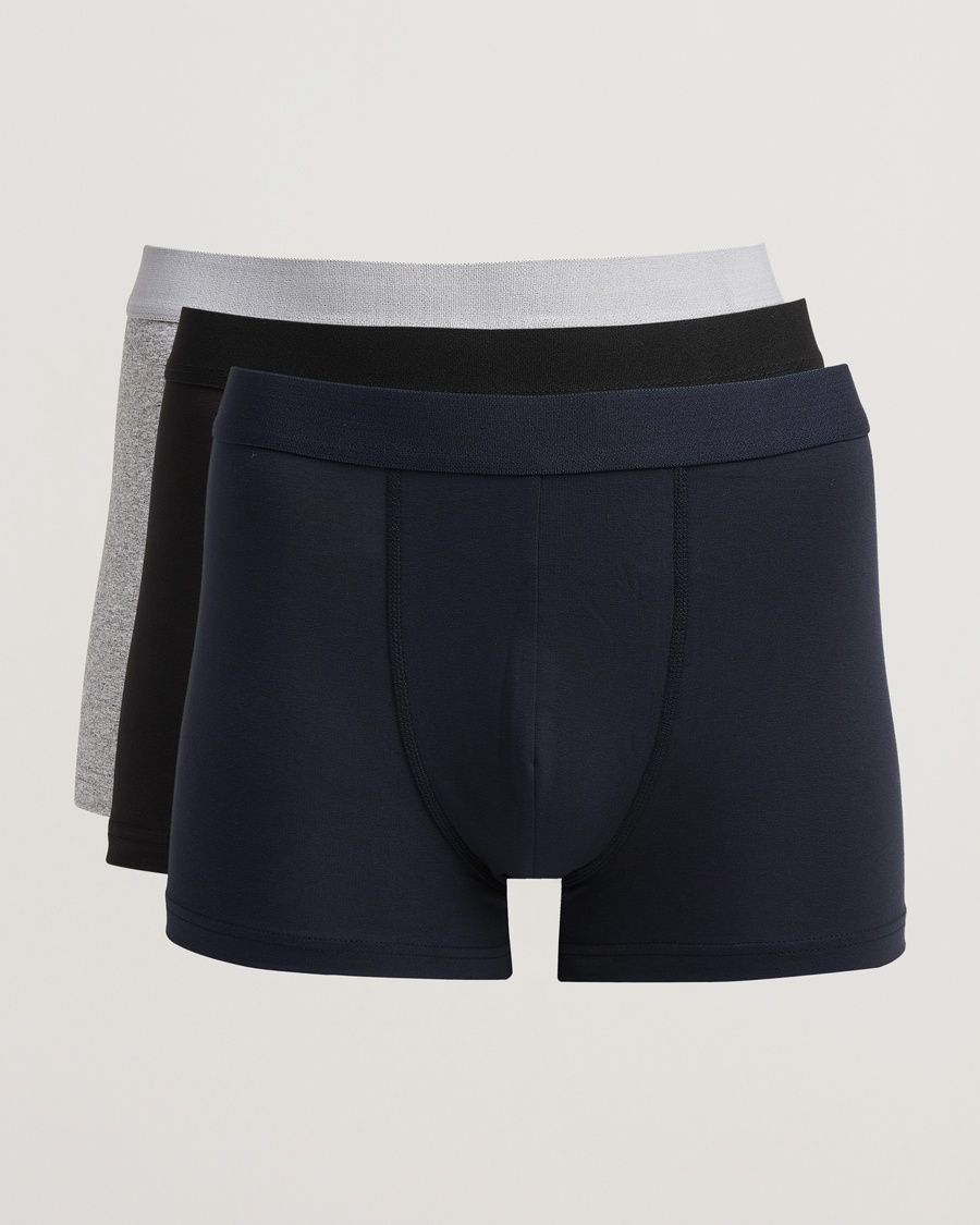 Bread & Boxers 3-Pack Boxer Brief Grey/Navy/Black – Blau