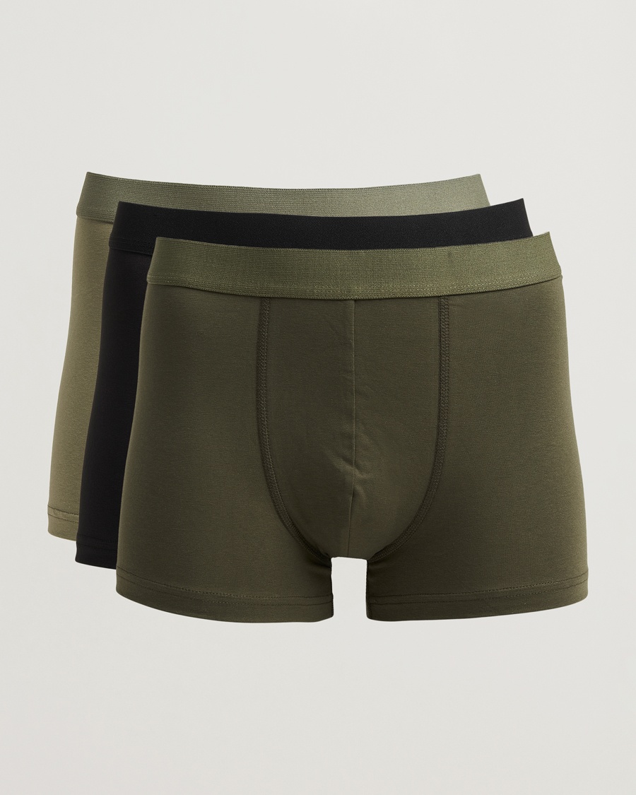 Bread & Boxers 3-Pack Boxer Brief Khaki/Green/Black – Grün