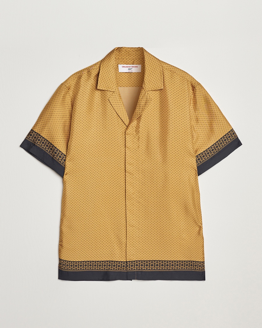 Herren | Kleidung | Orlebar Brown | Maitan Silk Gold Bullion Shirt Gold/Black