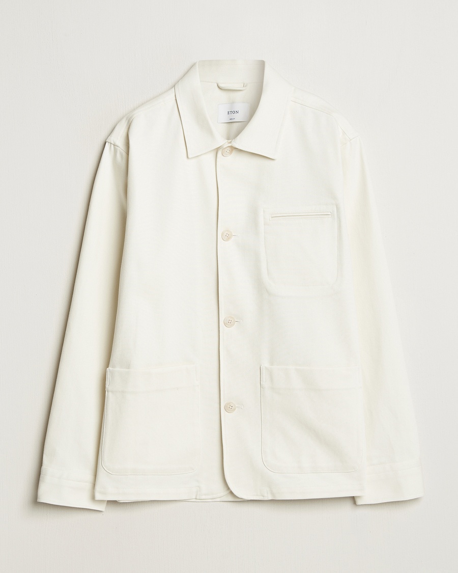 Herren | Hemden | Eton | Chore Denim Overshirt Off White