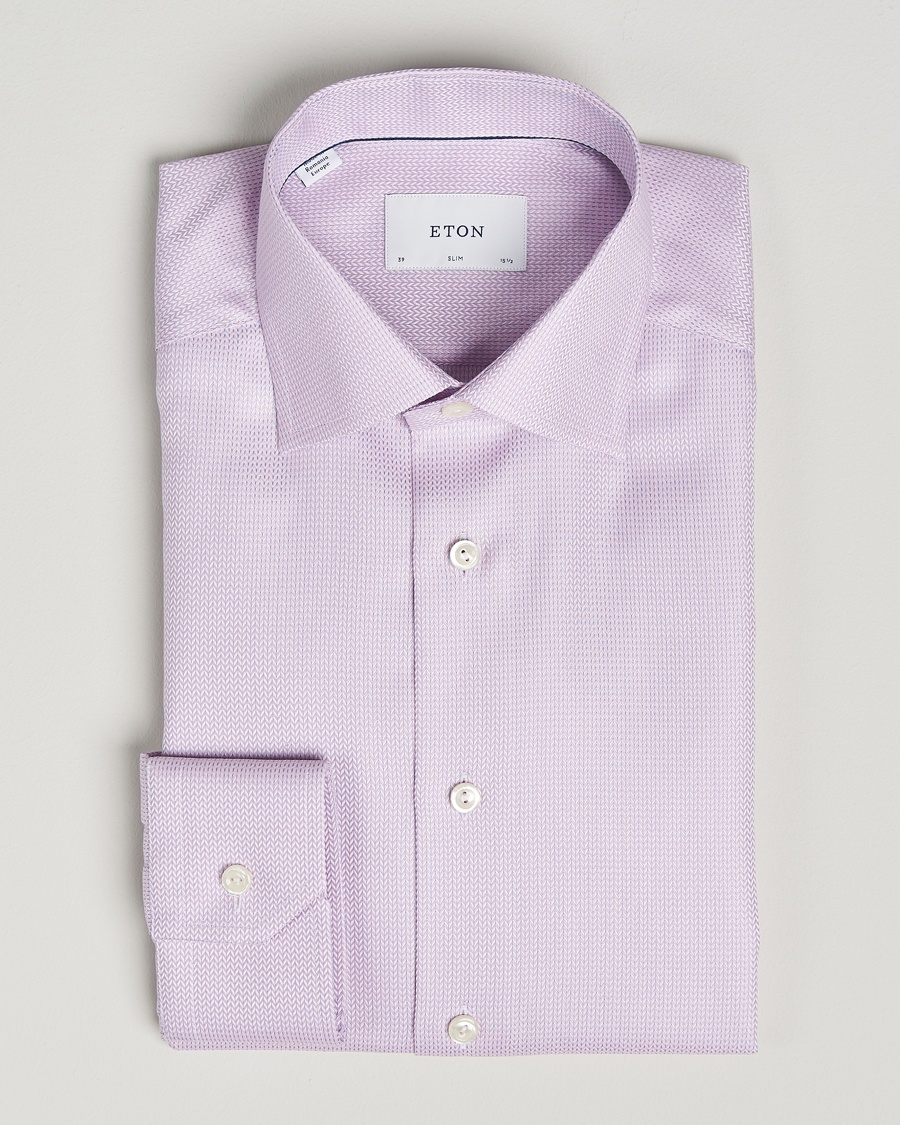 Herren | | Eton | Slim Fit Signature Dobby Shirt Pink