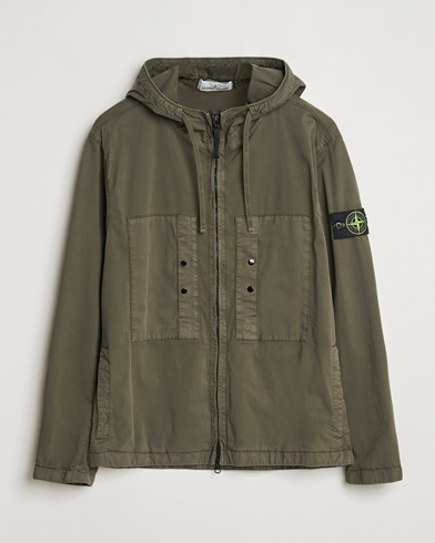 Herren | | Stone Island | Supima Cotton Stretch Hooded Jacket Military Green