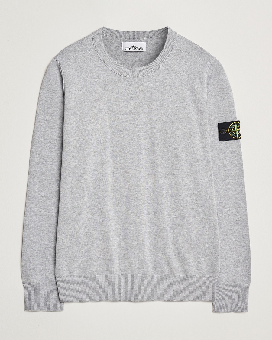 Herren | | Stone Island | Soft Organic Cotton Crew Neck Melange Pearl Grey