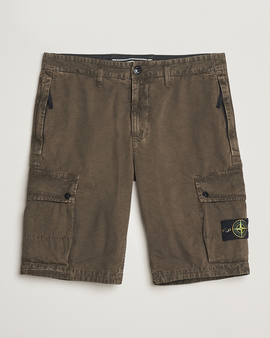Herren | Cargoshorts | Stone Island | Brushed Cotton Canvas Cargo Shorts Military Green