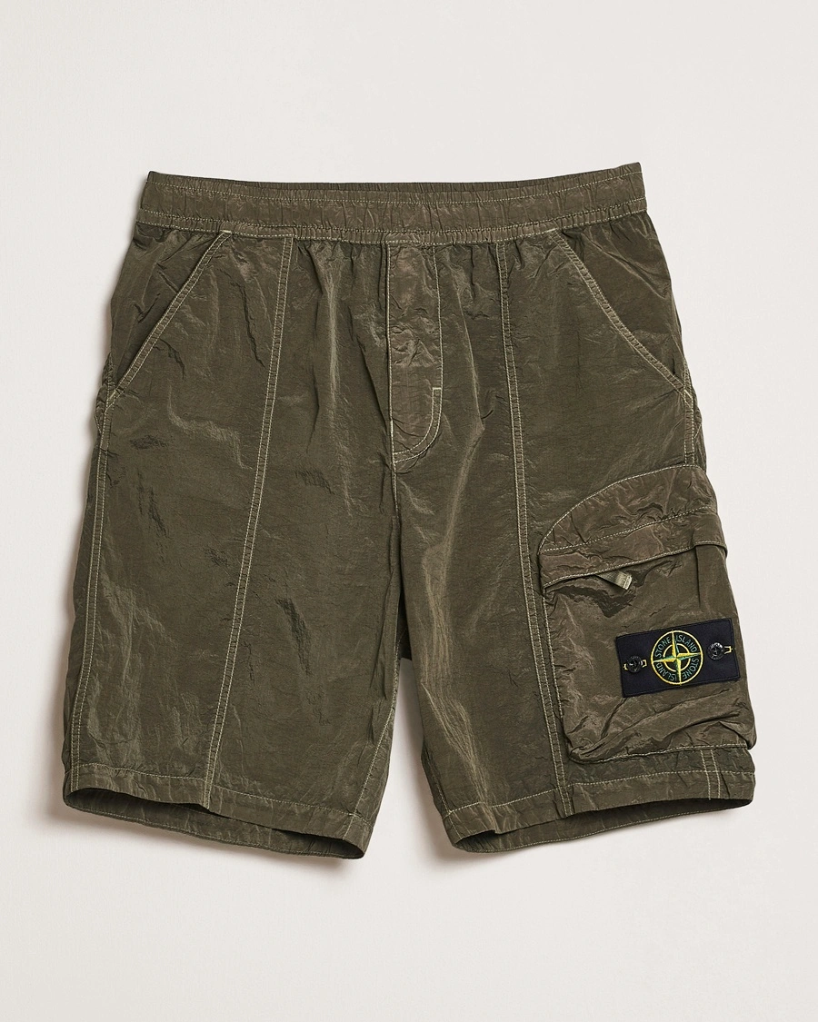 Herren | Cargoshorts | Stone Island | Nylon Metal Drawstring Cargo Shorts Military Green