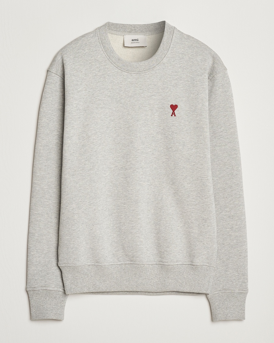 Herren | Graue Sweatshirts | AMI | Heart Logo Sweatshirt Heather Ash Grey