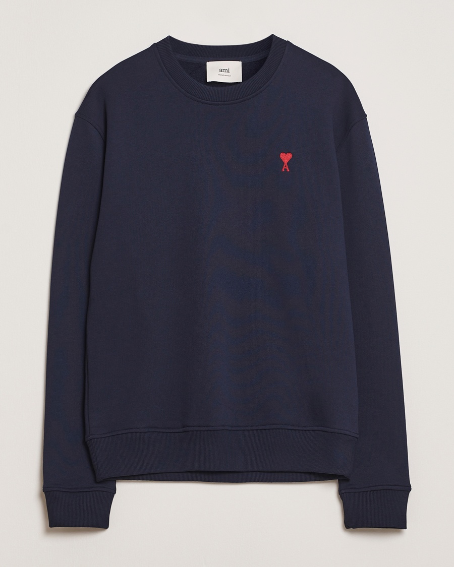 AMI Heart Logo Sweatshirt Night Blue – Blau