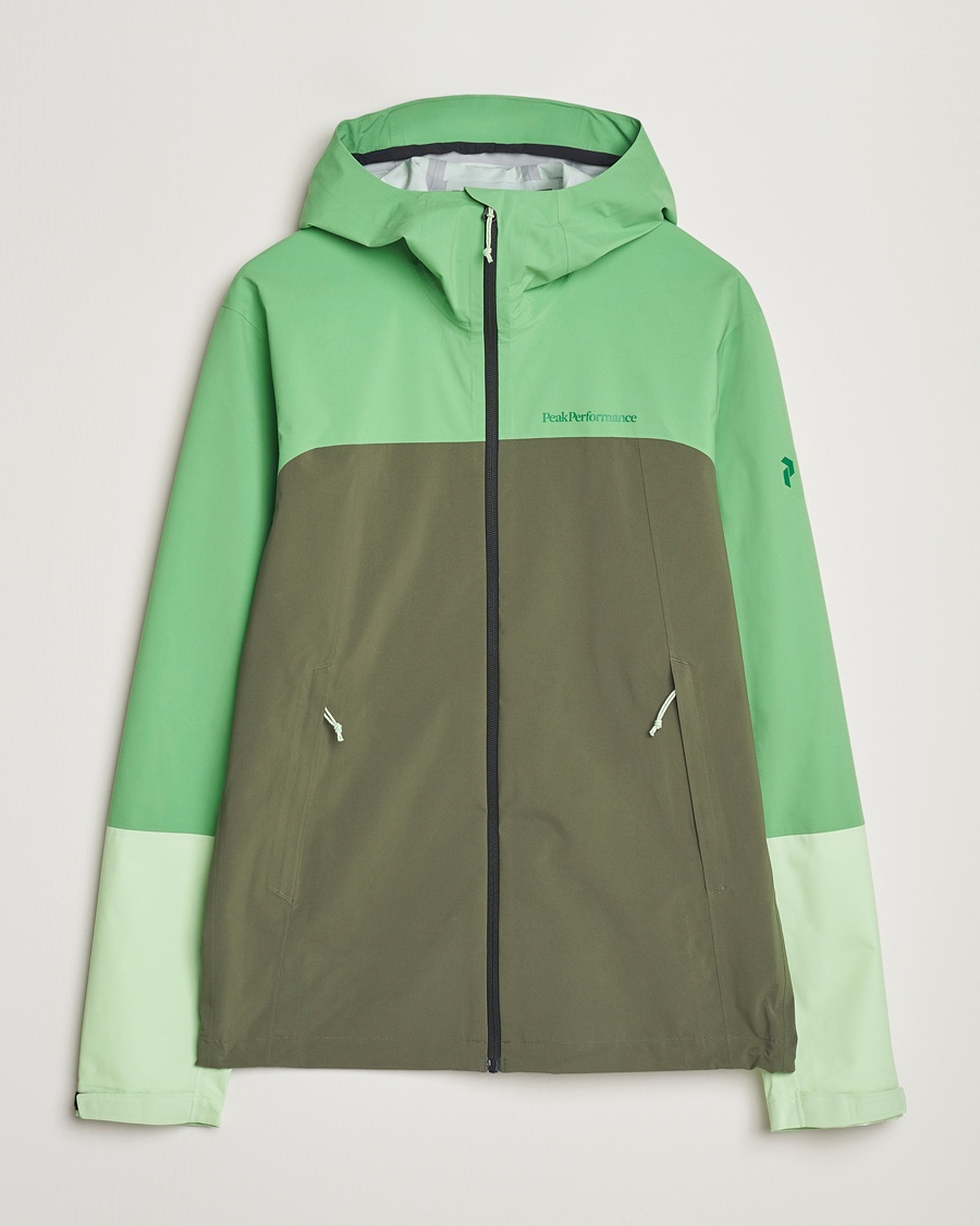 Herren | Funktionsjacken | Peak Performance | Trail Hipe Hooded Shell Jacket Peppermint/Pine Needle