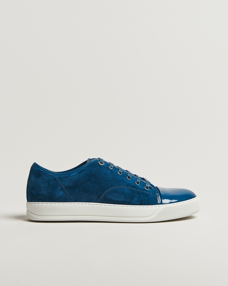 Herren | Sneaker | Lanvin | Patent Cap Toe Sneaker Petrol Blue