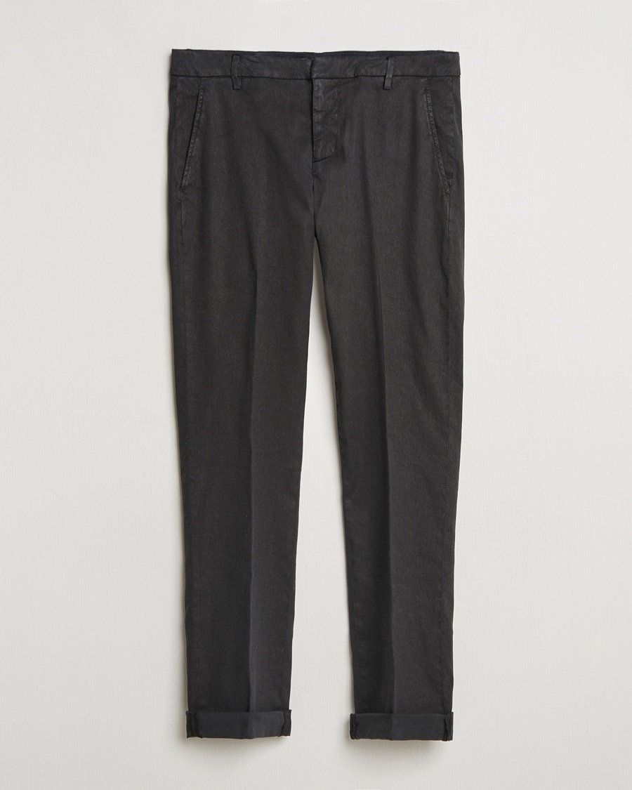 Herren | Dondup | Dondup | Gaubert Linen Stretch Chinos Black