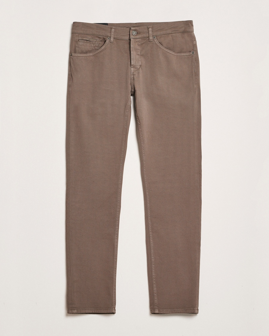 Herren | Dondup | Dondup | George Gabardine 5-Pocket Pants Brown