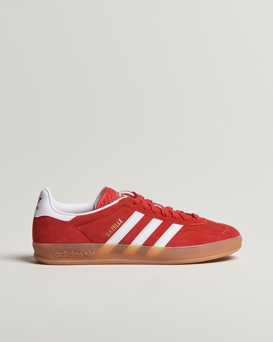 Herren | Wildlederschuhe | adidas Originals | Gazelle Indoor Sneaker Red/White