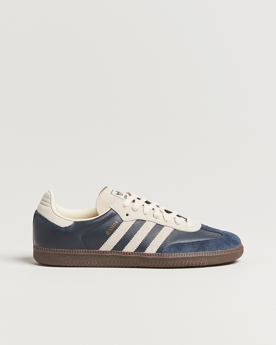 Herren | Wildlederschuhe | adidas Originals | Samba Original Sneaker Dark Blue/Off White
