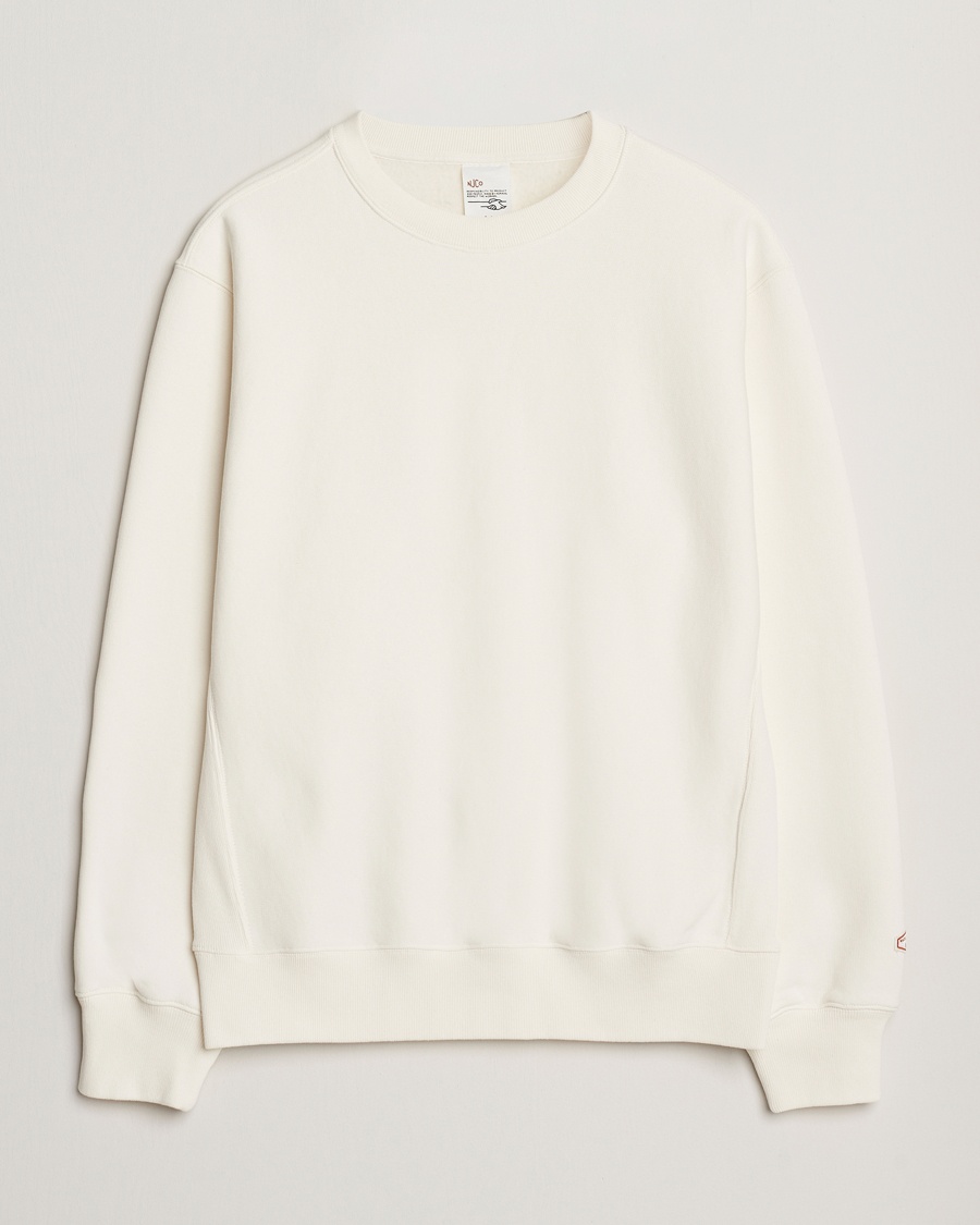 Nudie Jeans Hasse Crew Neck Sweatshirt Ecru - Beige - Sweatshirt - Grösse: S