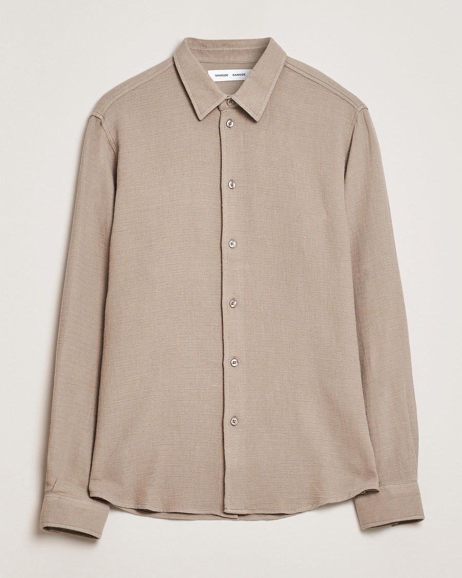 Herren | Business & Beyond | Samsøe Samsøe | Ryan Cotton/Linen Shirt Greige