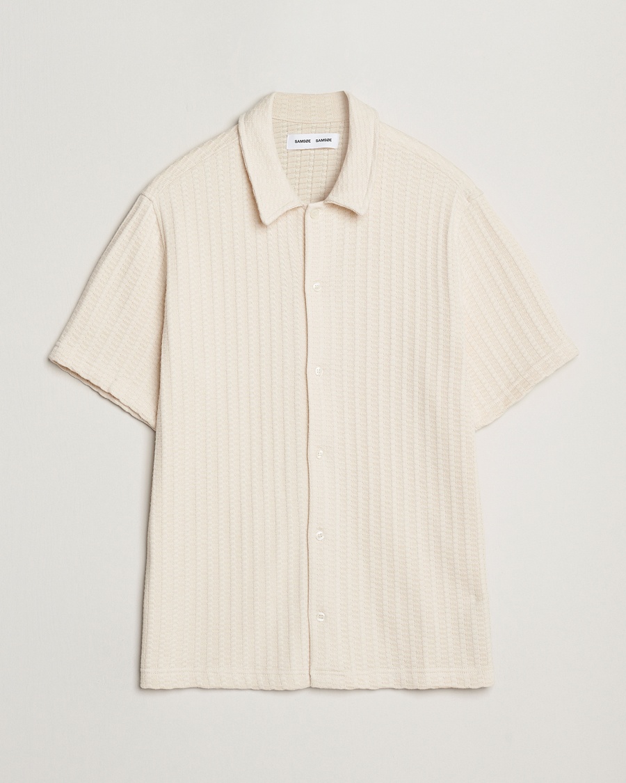 Herren | Kurzarmhemden | Samsøe Samsøe | Kvistbro Structured Short Sleeve Shirt Clear Cream