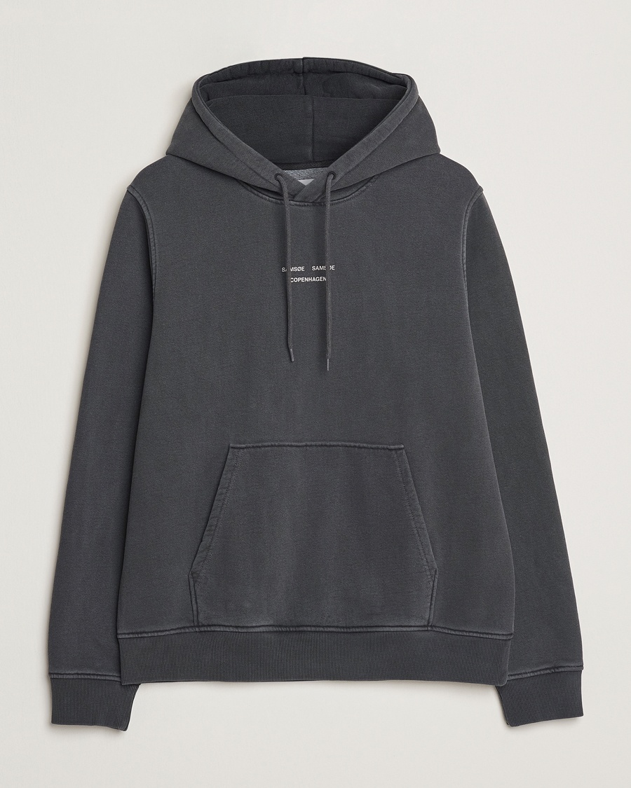 Herren | Business & Beyond | Samsøe Samsøe | Marcus Center Logo Hoodie Washed Black