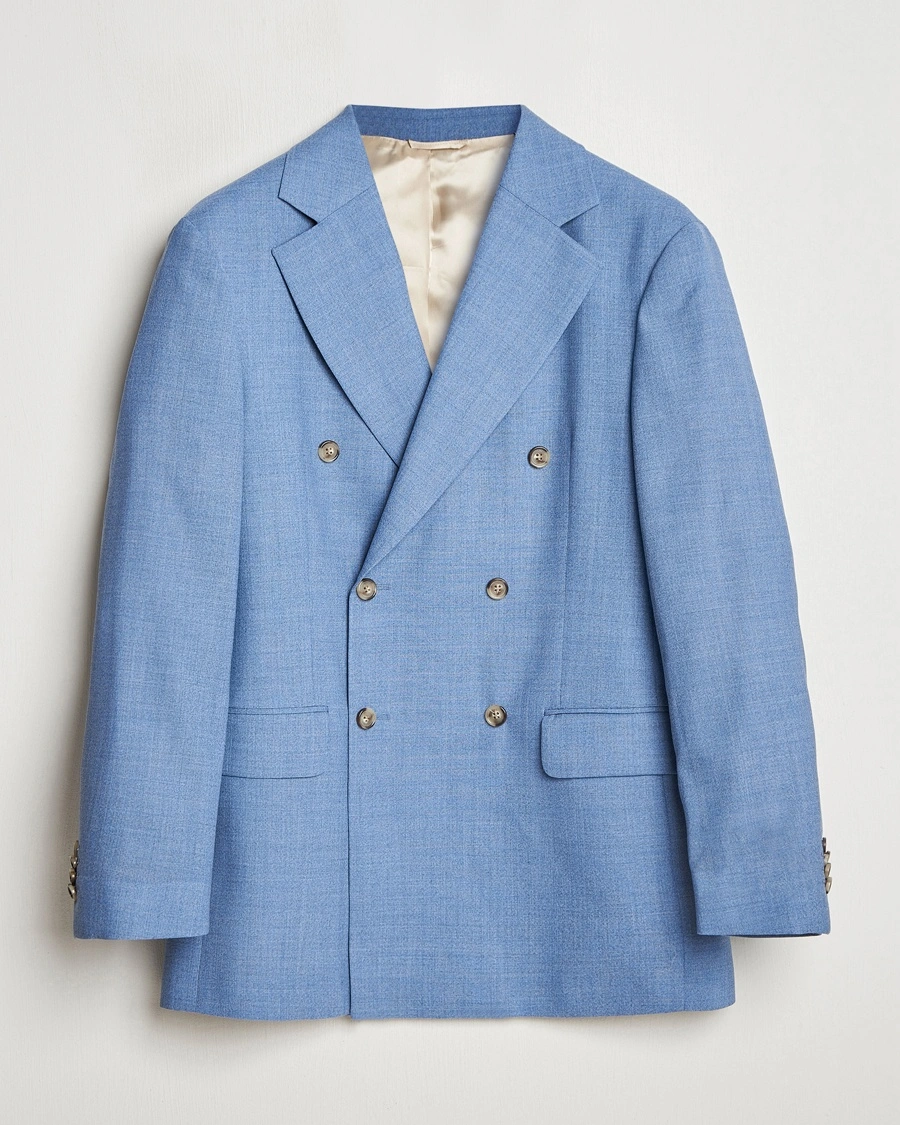 Herren | Kombi-Sakko | GANT | Mouline Wool Double Breasted Suit Jacket Salty Sea