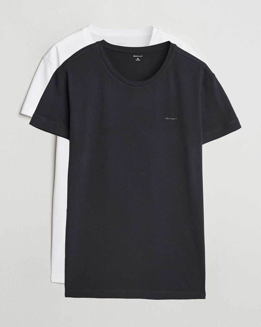 GANT 2-Pack Crew Neck T-Shirt Black/White – Schwarz