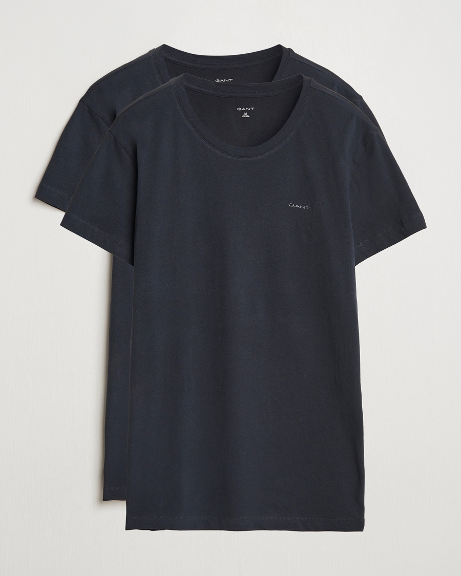 GANT 2-Pack Crew Neck T-Shirt Black – Schwarz