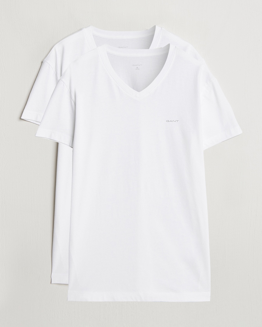 Herren | Multipack | GANT | 2-Pack V-Neck T-shirt White