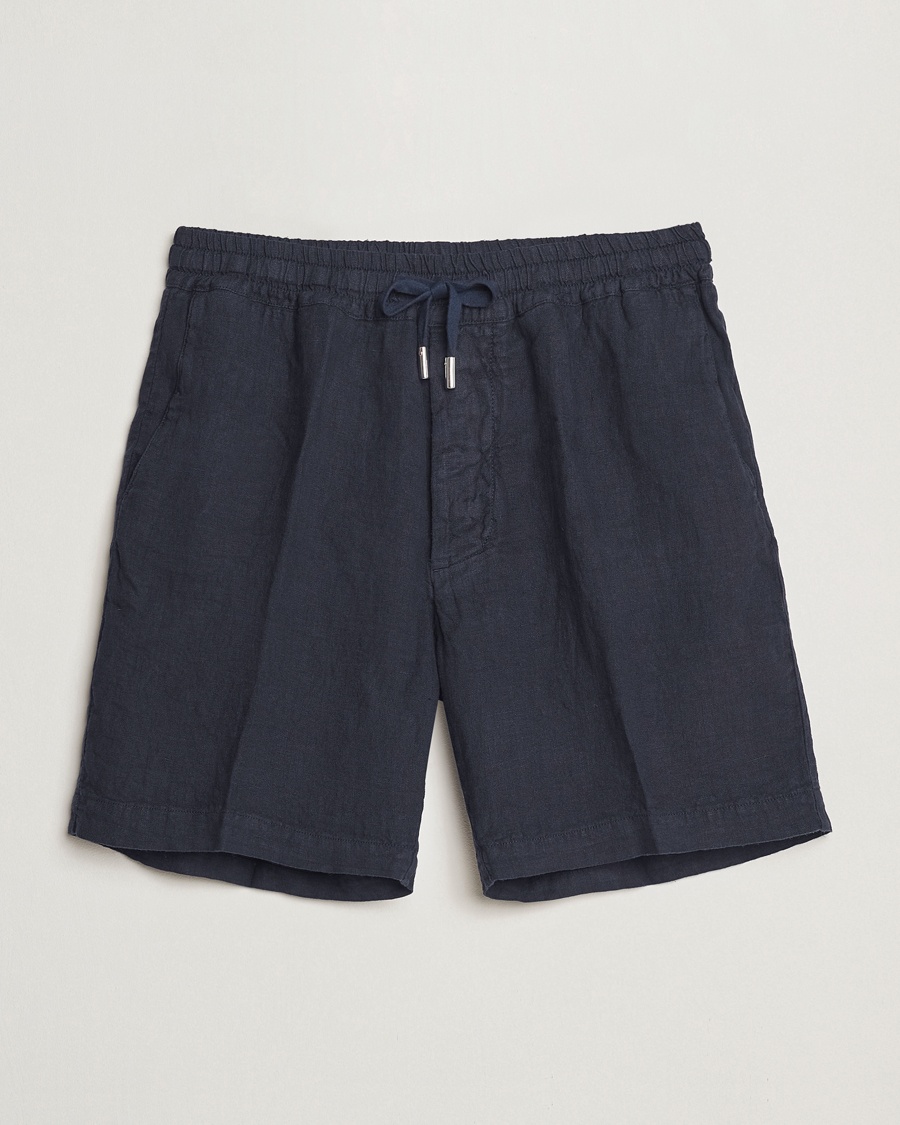 Herren | Leinenshorts | Altea | Linen Drawstring Shorts Navy