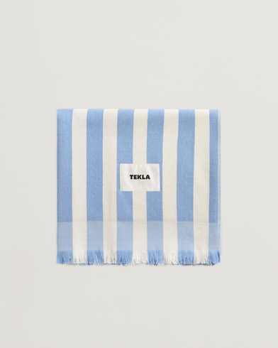 Tekla TeklaOrganic Terry Beach TowelMoro Stripes – Blau