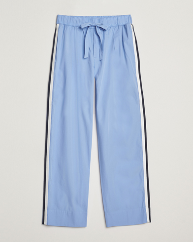 Tekla Grosgrain Stripes Pyjama Pants Cornflower Blue – Blau