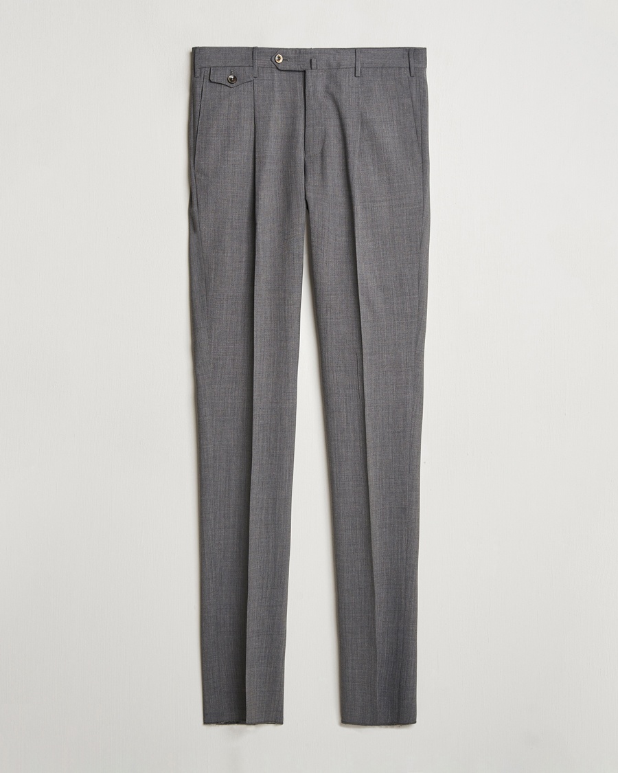Herren | | PT01 | Gentleman Fit Wool Stretch Trousers Medium Grey