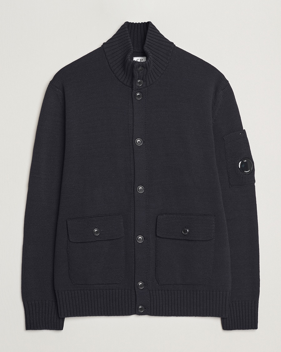 Herren | Cardigans | C.P. Company | Knitted Compact Cotton Cardigan Navy