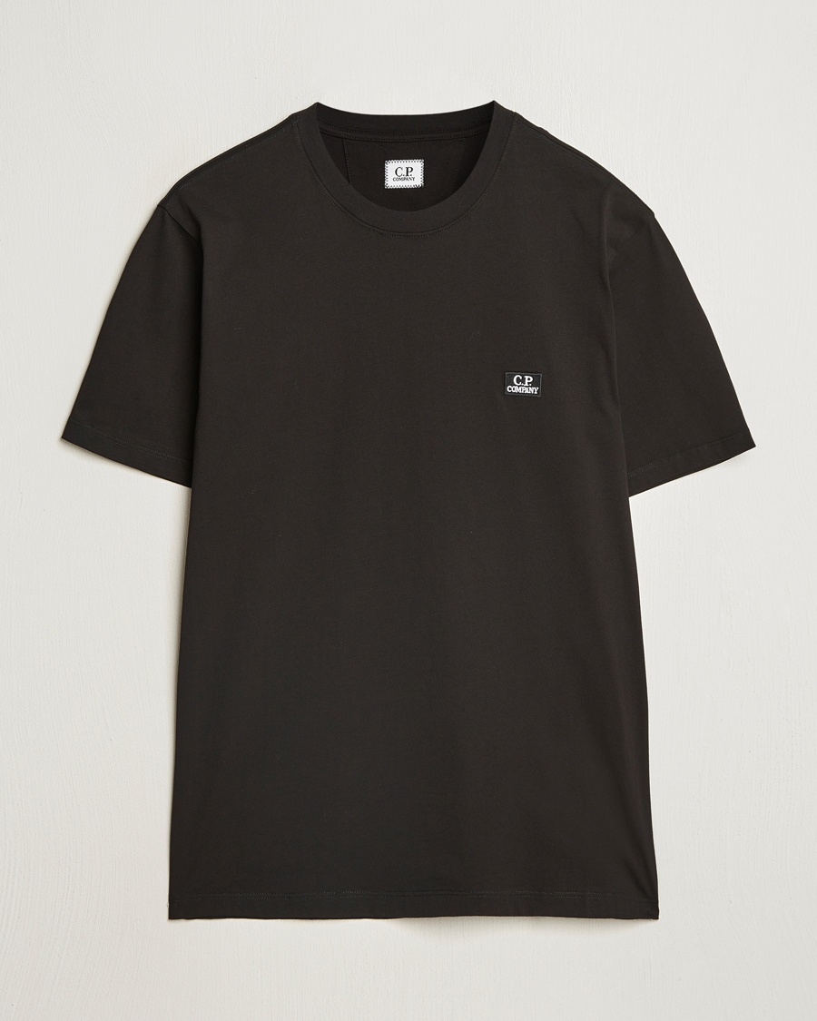 Herren | Schwartze t-shirts | C.P. Company | Short Sleeve Small Logo T-Shirt Black