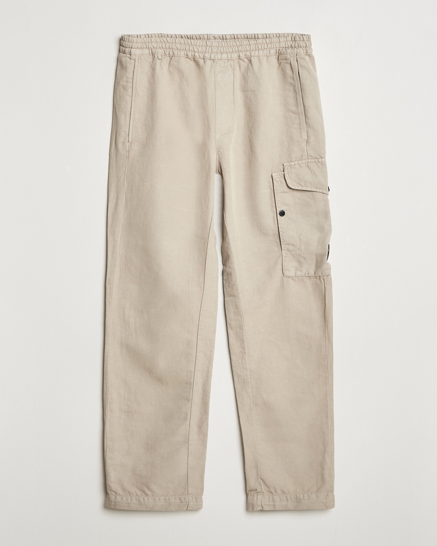 Herren | Leinenhosen | C.P. Company | Cotton/Linen Cargo Pants Taupe