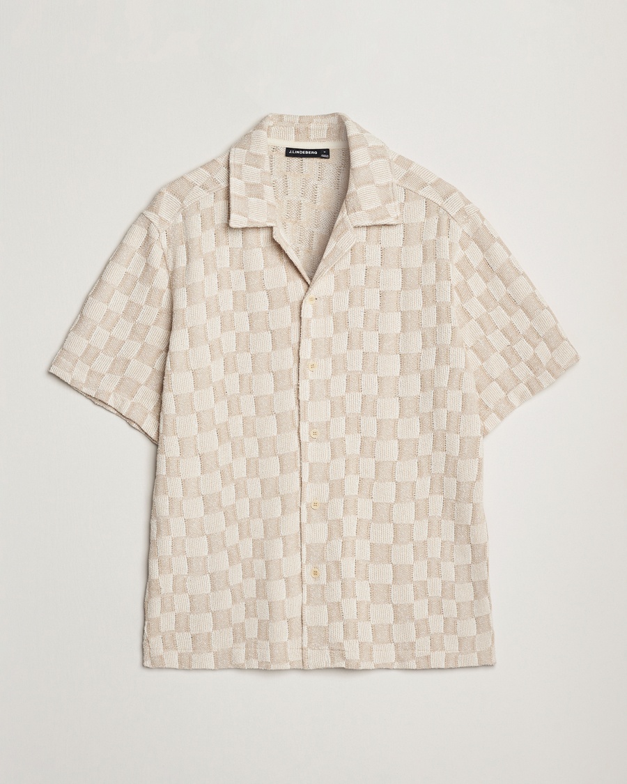 Herren | Kurzarmhemden | J.Lindeberg | Torpa Resort Jersey Shirt Moonbeam