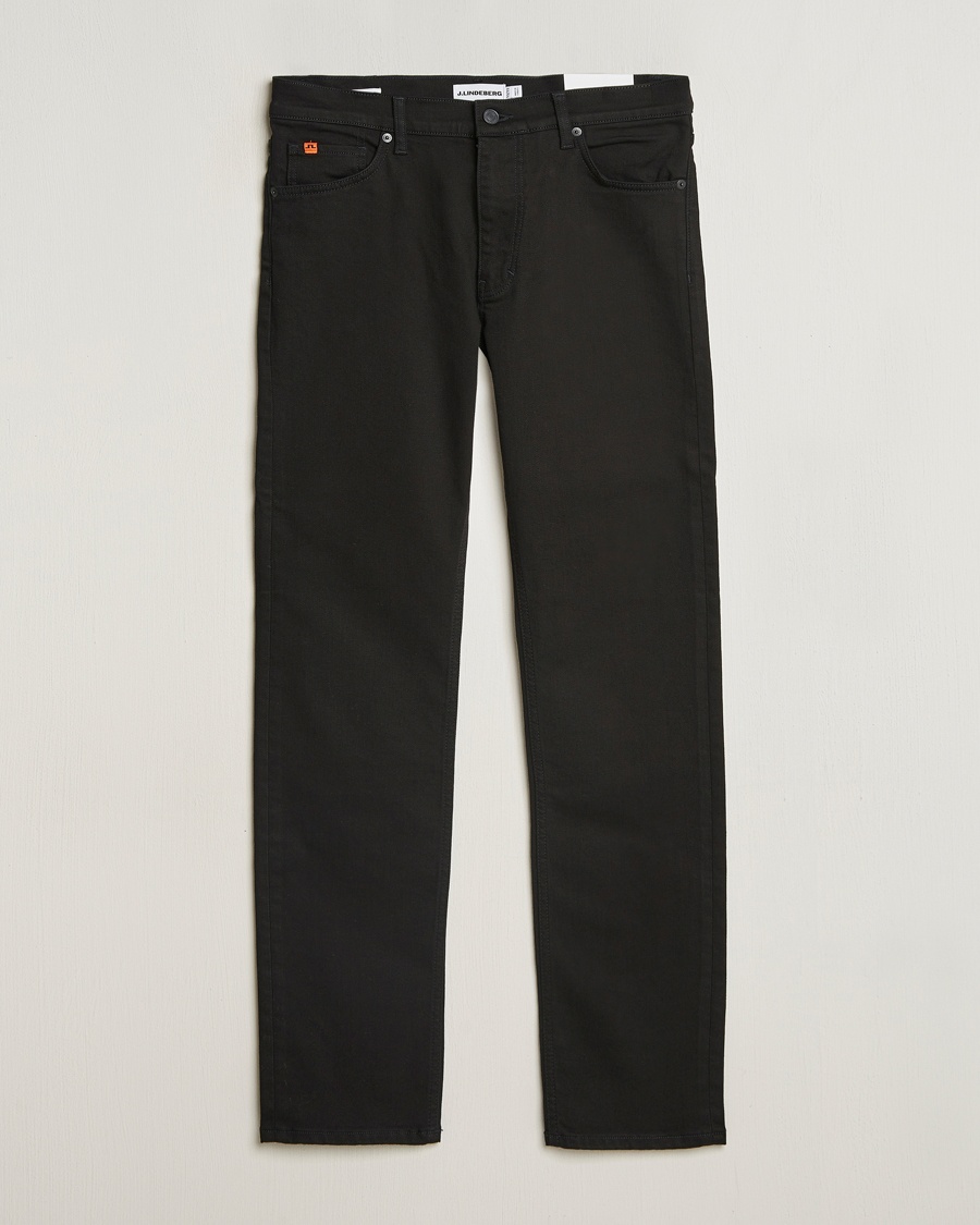 Herren | Schwartze Jeans | J.Lindeberg | Jax Washed Slim Jeans Black