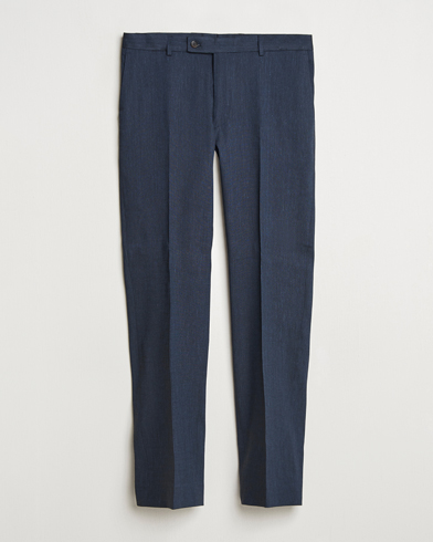 Morris Heritage Linen Suit Trousers Navy – Blau