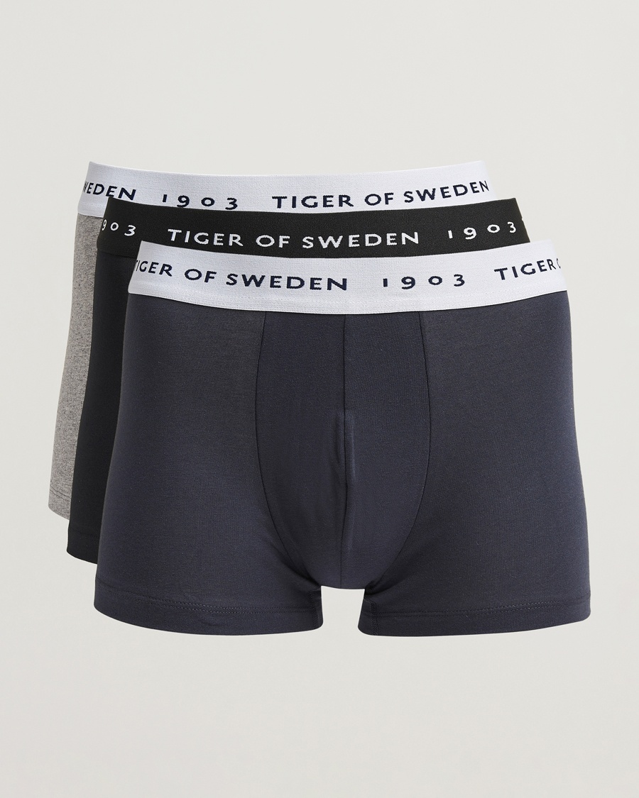 Herren | Slips | Tiger of Sweden | Hermod Cotton 3-Pack Boxer Brief Black/Navy/Grey