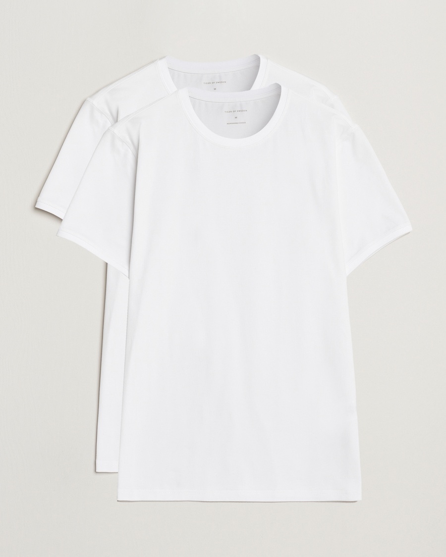 Herren | Multipack | Tiger of Sweden | Heimdal 2-Pack Crew Neck T-Shirt White